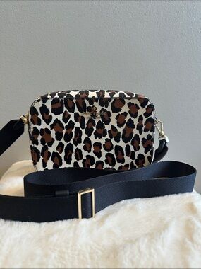Kate Spade Leopard Print Crossbody in Brown, Black & White